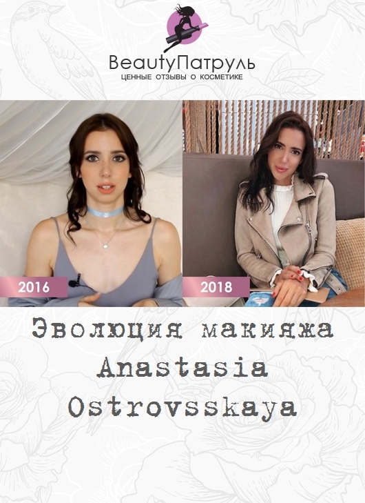 Эволюция макияжа Anastasia Ostrovsskaya